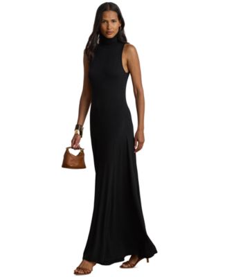 Lauren Ralph Lauren Women's Sleeveless Turtleneck Maxi Dress
