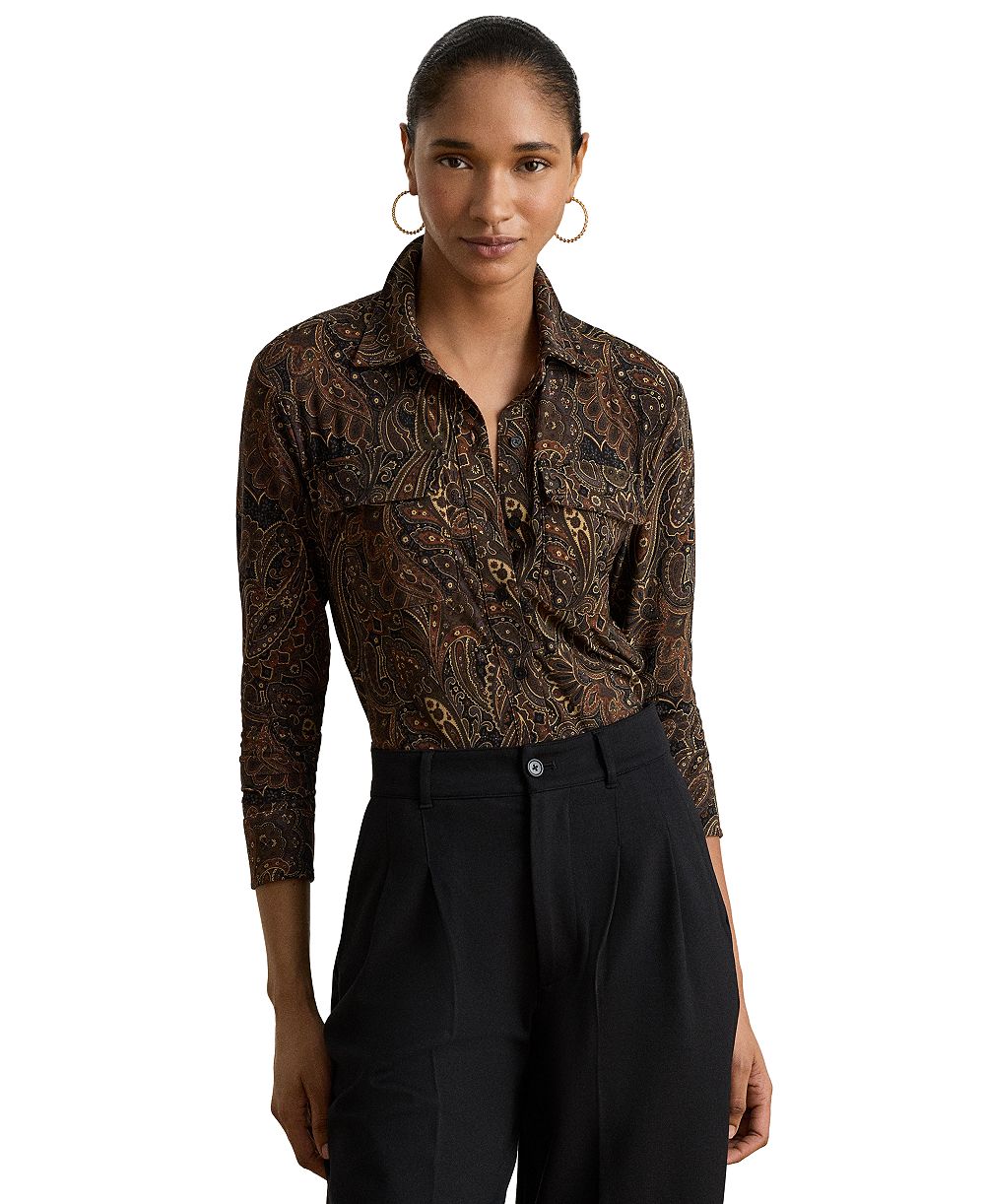 Женская рубашка Lauren Ralph Lauren Paisley Stretch Jersey