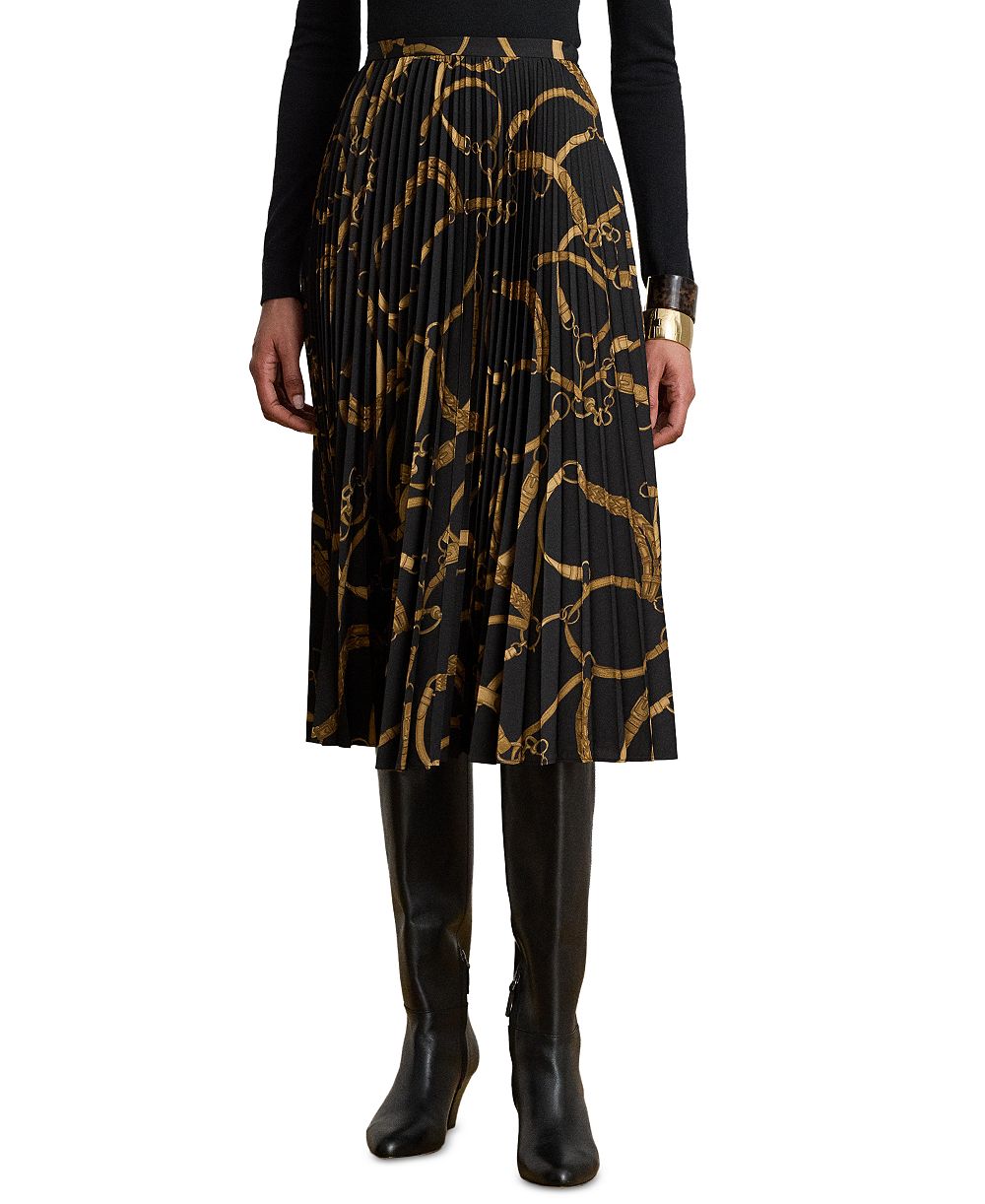 Женская плиссированная юбка Lauren Ralph Lauren Belting Print