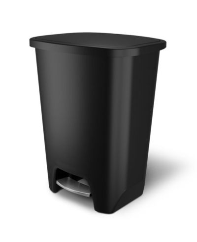 Мусорное ведро Glad с крышкой и педалью, 20 Gal, черный