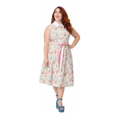 Beige floral print