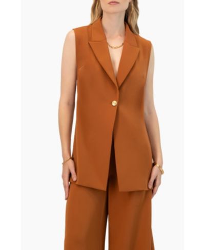 Женский приталенный жилет Ivonne Women's Single-Button Tailored