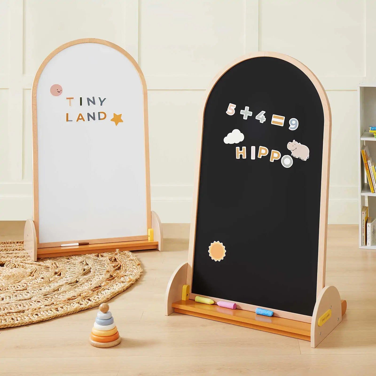 Tiny Land Double-Sided Magnetic Easel, Ages 3+