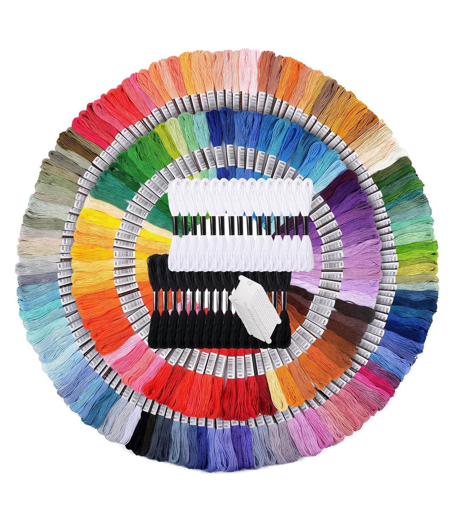 Нитки для вышивания GNUADZ 200 Skeins Embroidery Floss Friendship Bracelet String Cross Stitch DIY