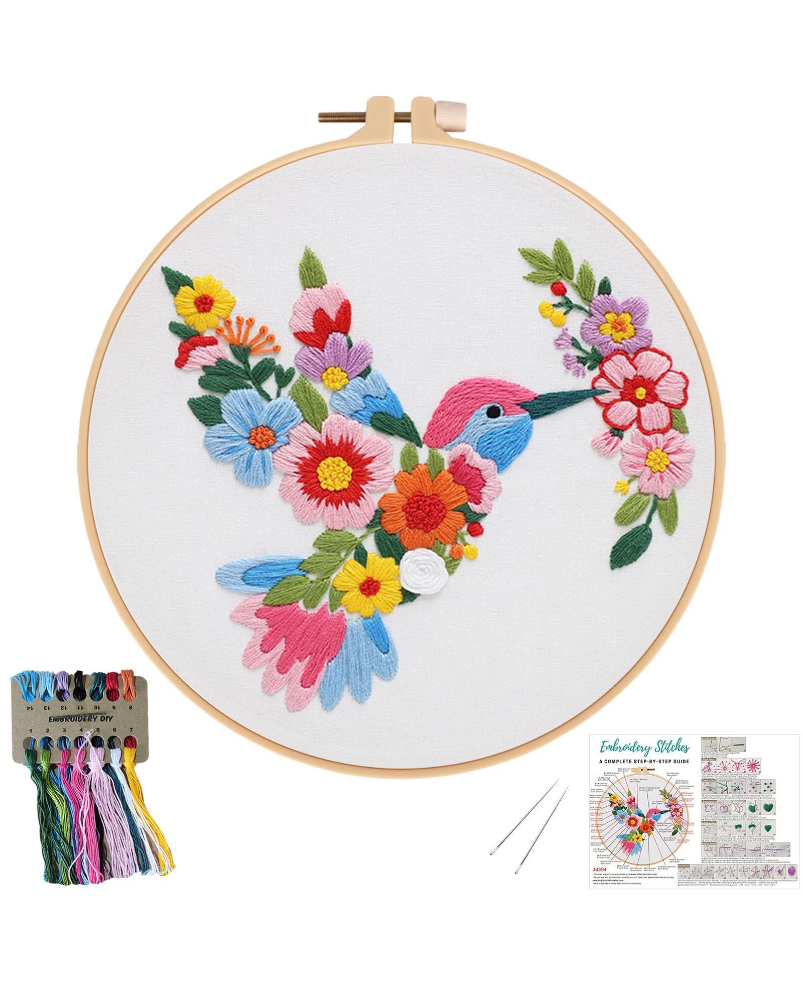 Набор для вышивания GNUADZ Flower Embroidery Kit