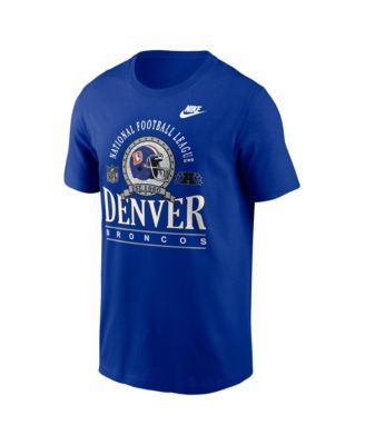 Nike Мужская синяя T-shirt Denver Broncos Rewind Team Spirit Essential Cotton