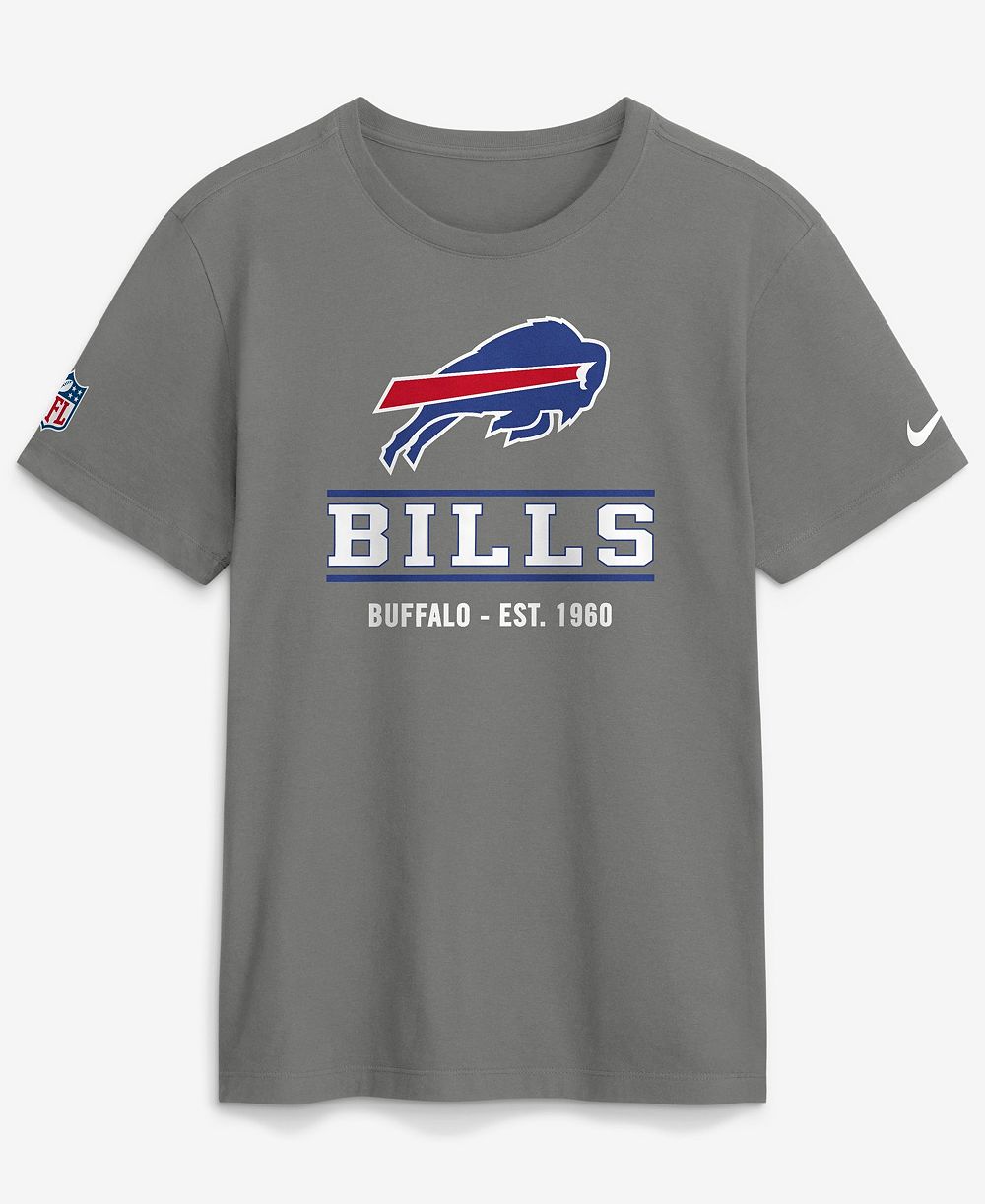 Nike Men's Gray Buffalo Bills Sideline Alternate Final Sprint Dri-FIT T-Shirt