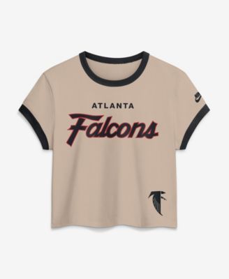Nike Women's Atlanta Falcons Rewind Ringer Mod Cropped T-Shirt