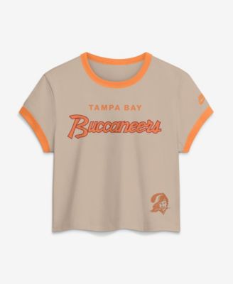 Nike Женская ретро футболка Nike Tampa Bay Buccaneers Rewind Ringer Mod Short-Sleeve Cropped