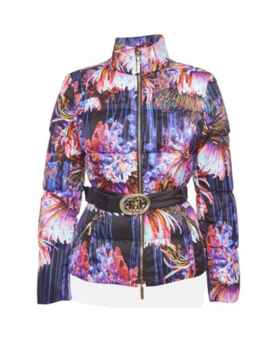 Б/у женский пуховик Roberto Cavalli Printed Nylon Down Puffer Jacket