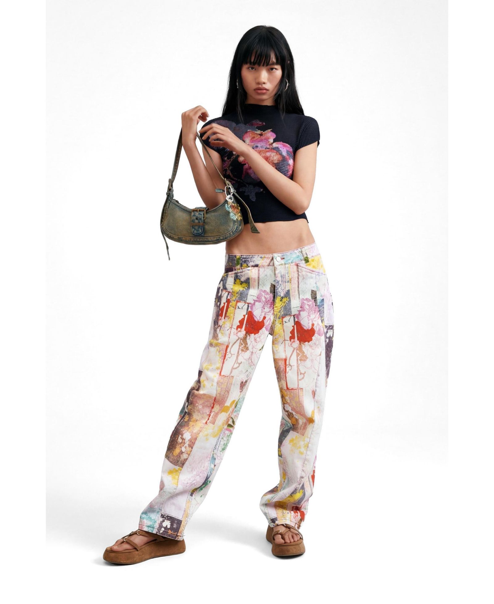 Desigual Women's Printed regular jeans