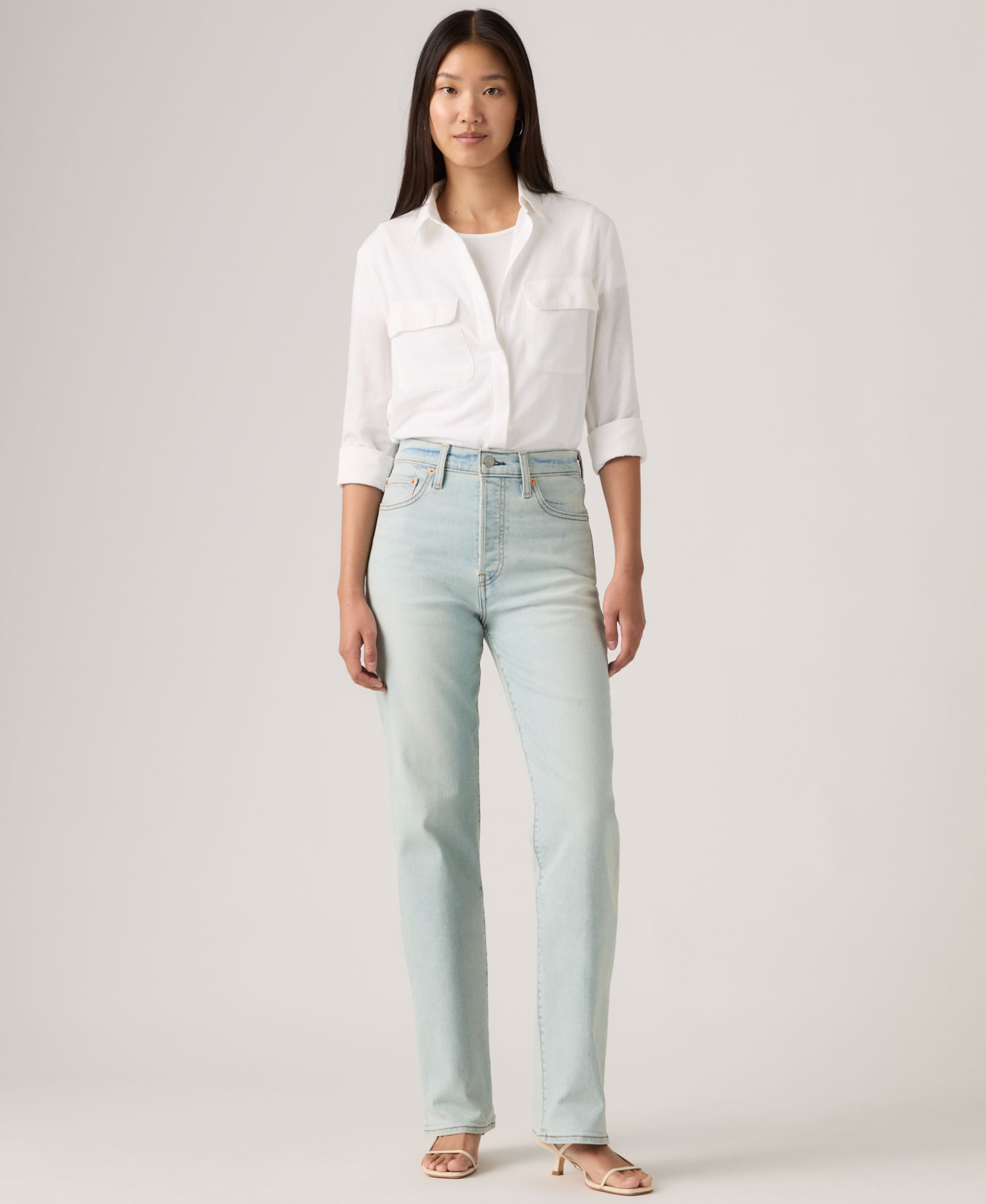 Джинсы Levi's Women's Ribcage High-Rise Straight Full Length