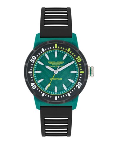 Aston Martin F1 Мужские кварцевые часы PDK 3, черные силиконовые, 40mm