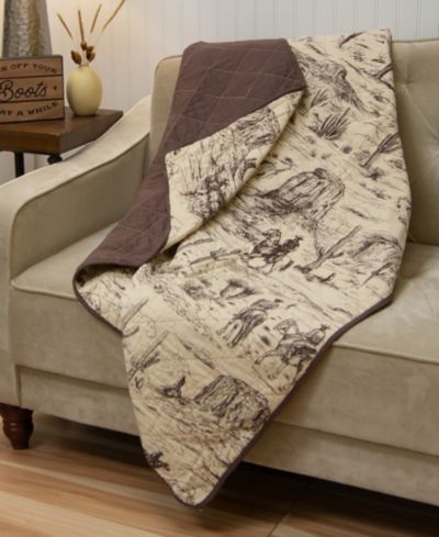 Donna Sharp Декоративный хлопковый плед Cowboy Reversible 50" x 60"