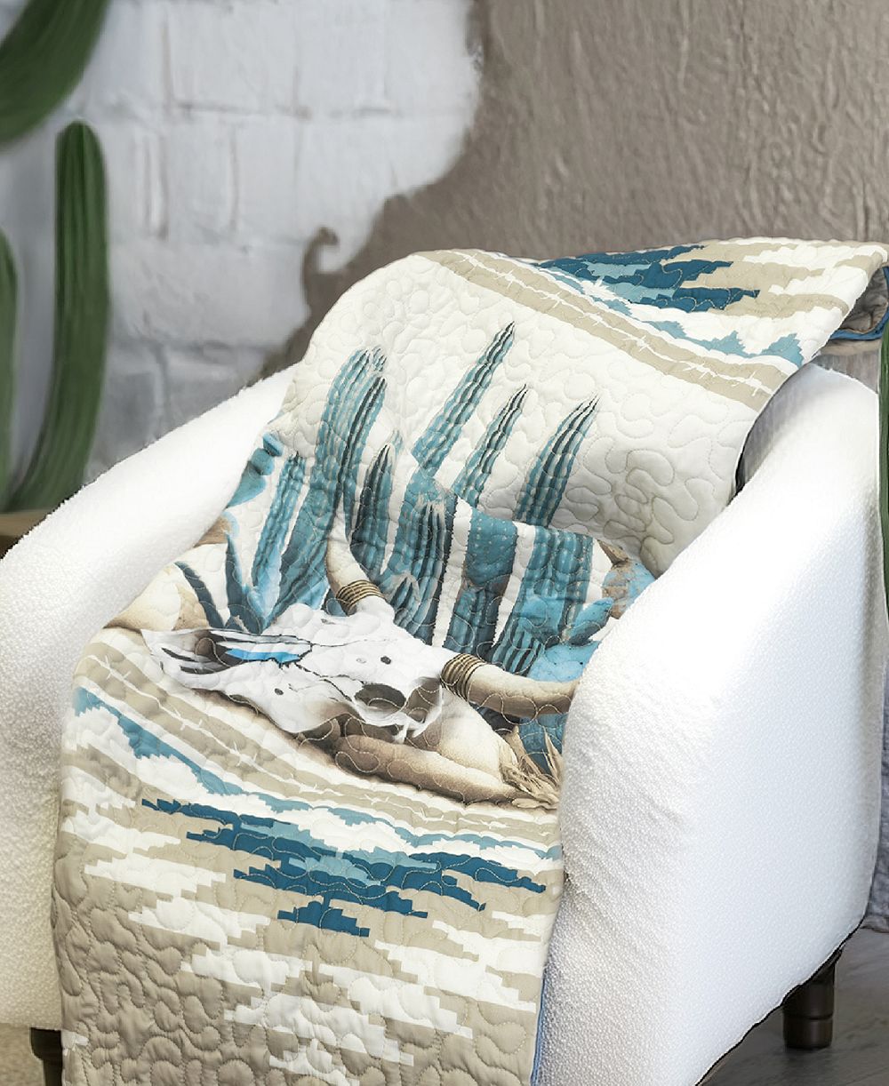 Плед Donna Sharp Cacti Reversible Throw, 50" x 60"