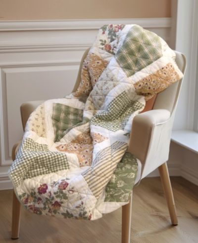Реверсивный хлопковый плед Donna Sharp Peach Rose 50" x 60"