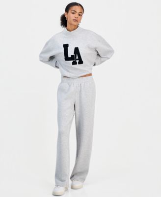 FVR DRM Juniors' High Rise Pull On Scuba Sweatpants