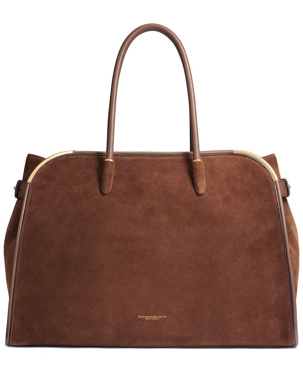 Donna Karan New York Satin Suede Satchel Handbag