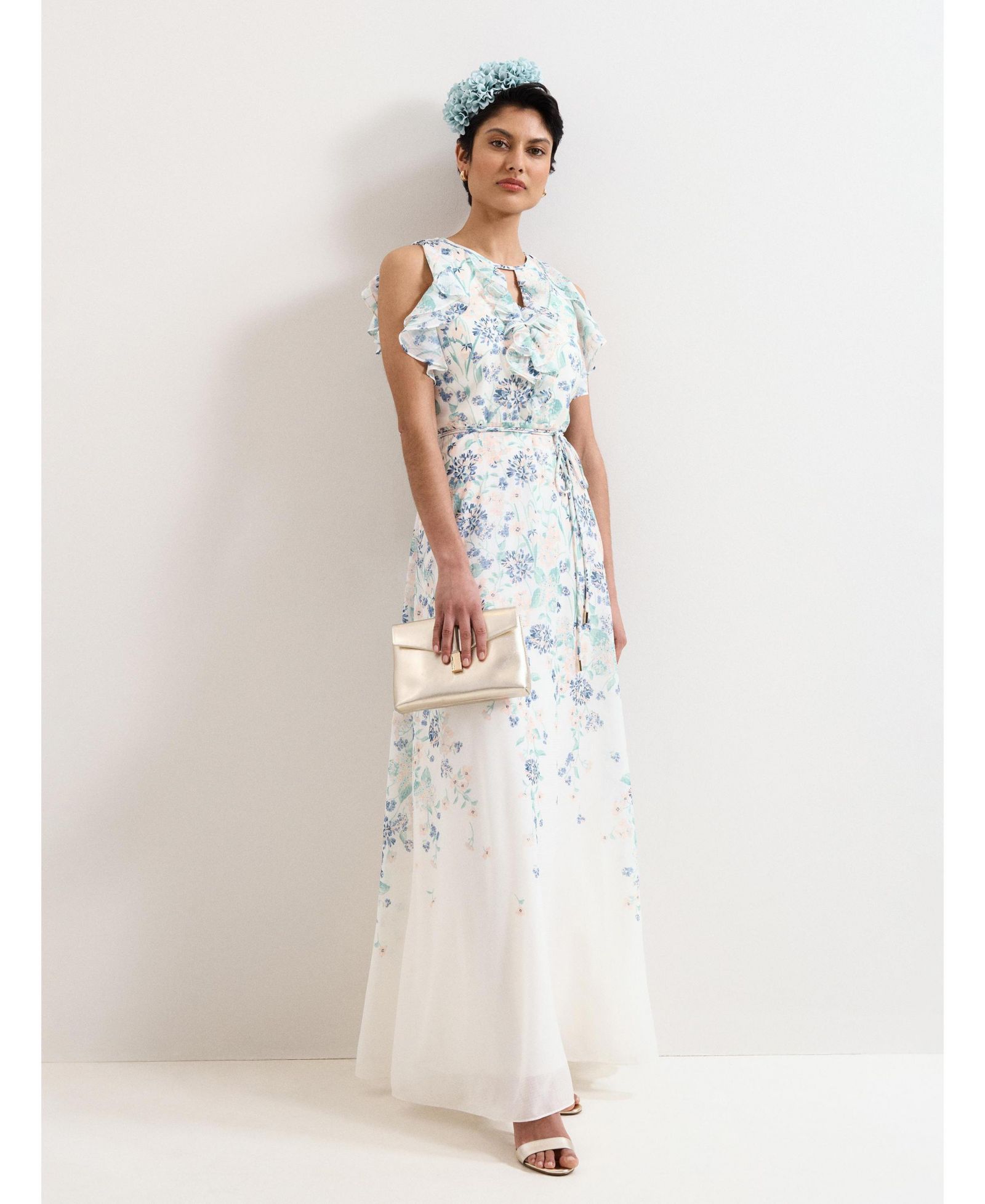 Платье Phase Eight Women's Rachel Floral Ruffle Detail Maxi