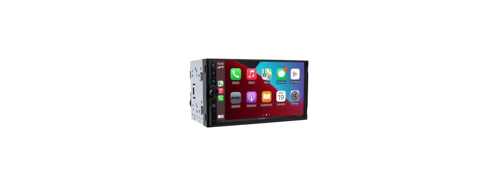 Jensen CAR714MW мультимедийный ресивер Double-DIN 7" с беспроводным CarPlay и Android Auto