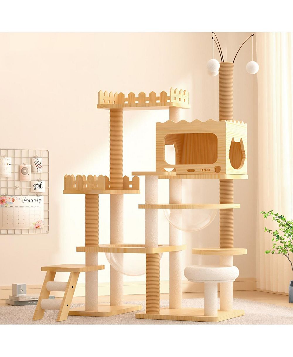 Кошачий комплекс 6thdruple Tower с гамаком из акрила