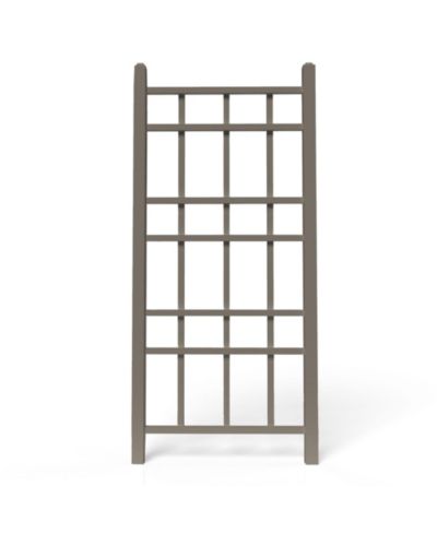 Dura-Trel Cottage 28x66 Inch PVC Vinyl Outdoor Patio Trellis with Anchors, Mocha