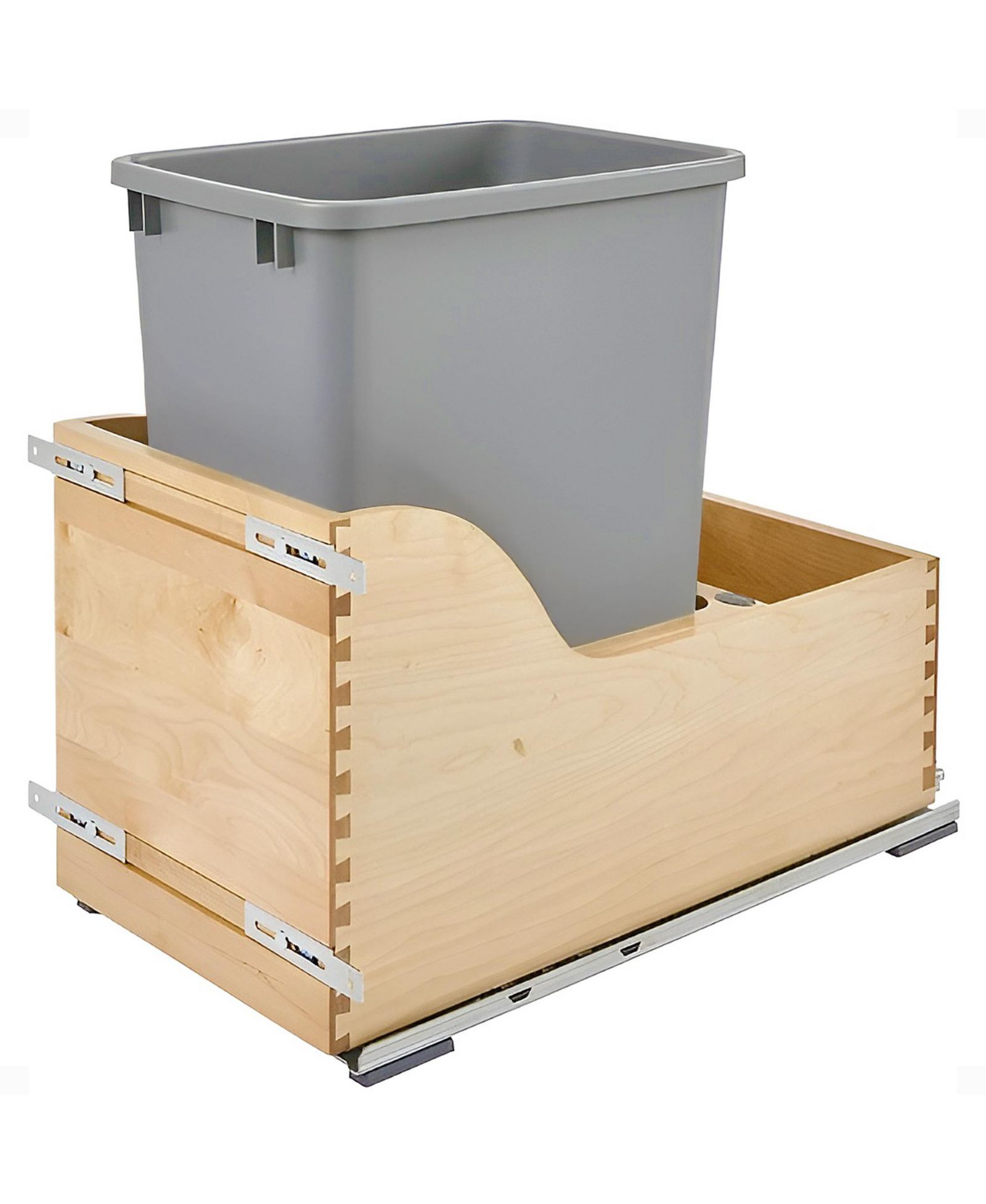 Rev-A-Shelf Single Pullout Trash Can  Soft-close Slides, 4WCSC-1535DM-1