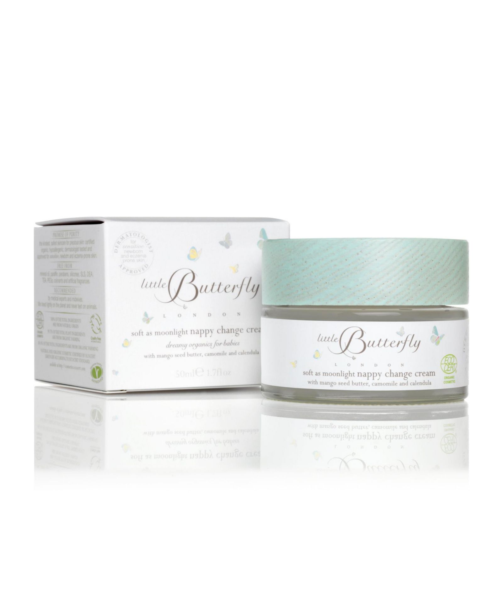 Little Butterfly London Soft as Moonlight Nappy Change Cream 50 Milliliters