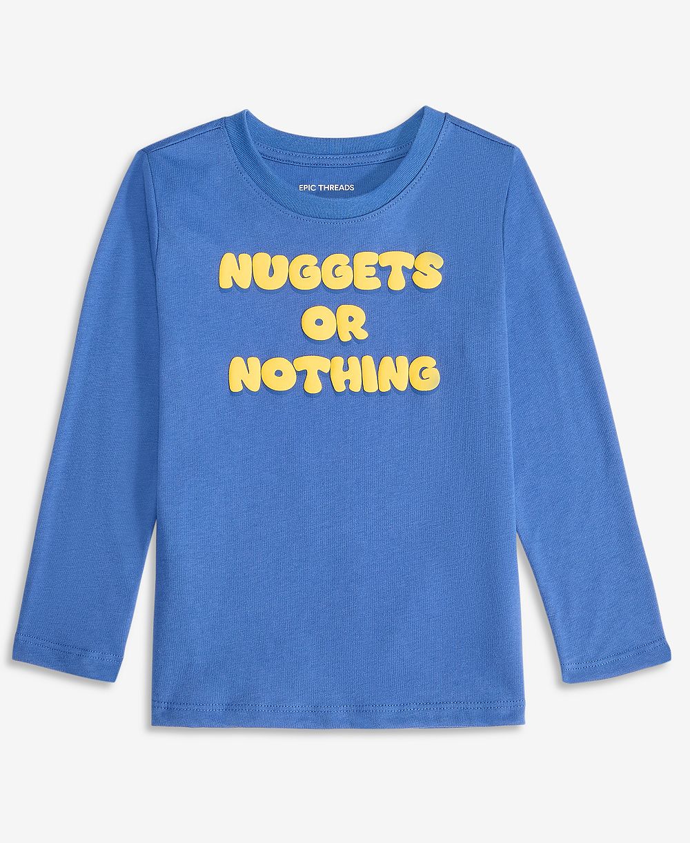 Детская футболка Epic Threads для мальчиков 12M-5T с длинным рукавом Nuggets or Nothing, эксклюзив Macy's