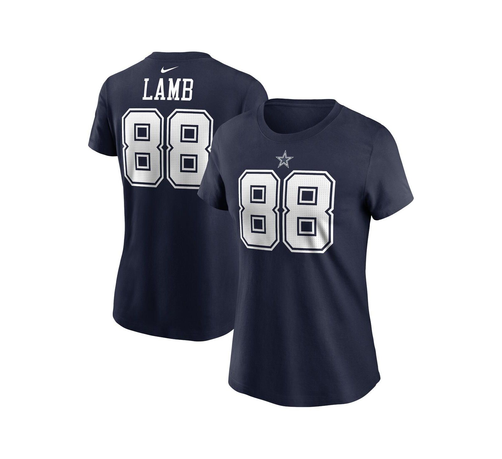 Nike Women's CeeDee Lamb Navy Dallas Cowboys Player Name & Number T-Shirt