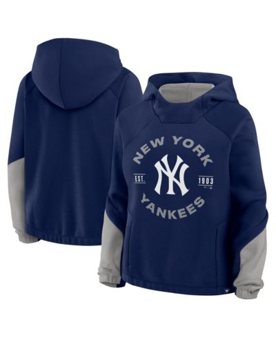 Женский свитшот Fanatics Navy New York Yankees Oversized Time to Win Pullover Hoodie