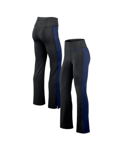 Fanatics Women's Black New York Yankees Studio Fitted Flared Leggings
