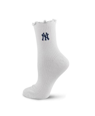 Женские компрессионные носки PRO White New York Yankees Logo с воланом