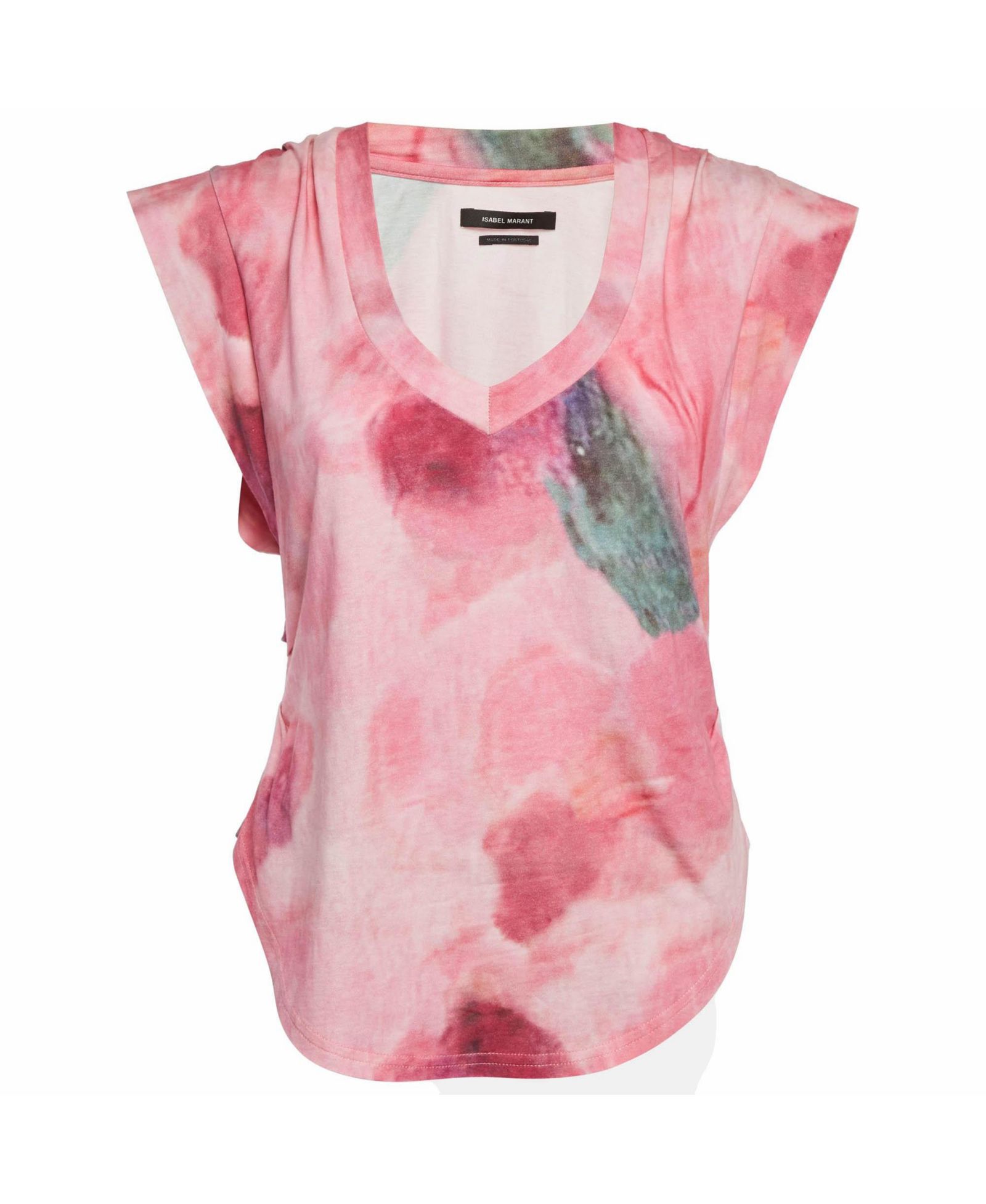 Pre-Owned Isabel Marant Women's Floral Print Jersey V-Neck T-Shirt