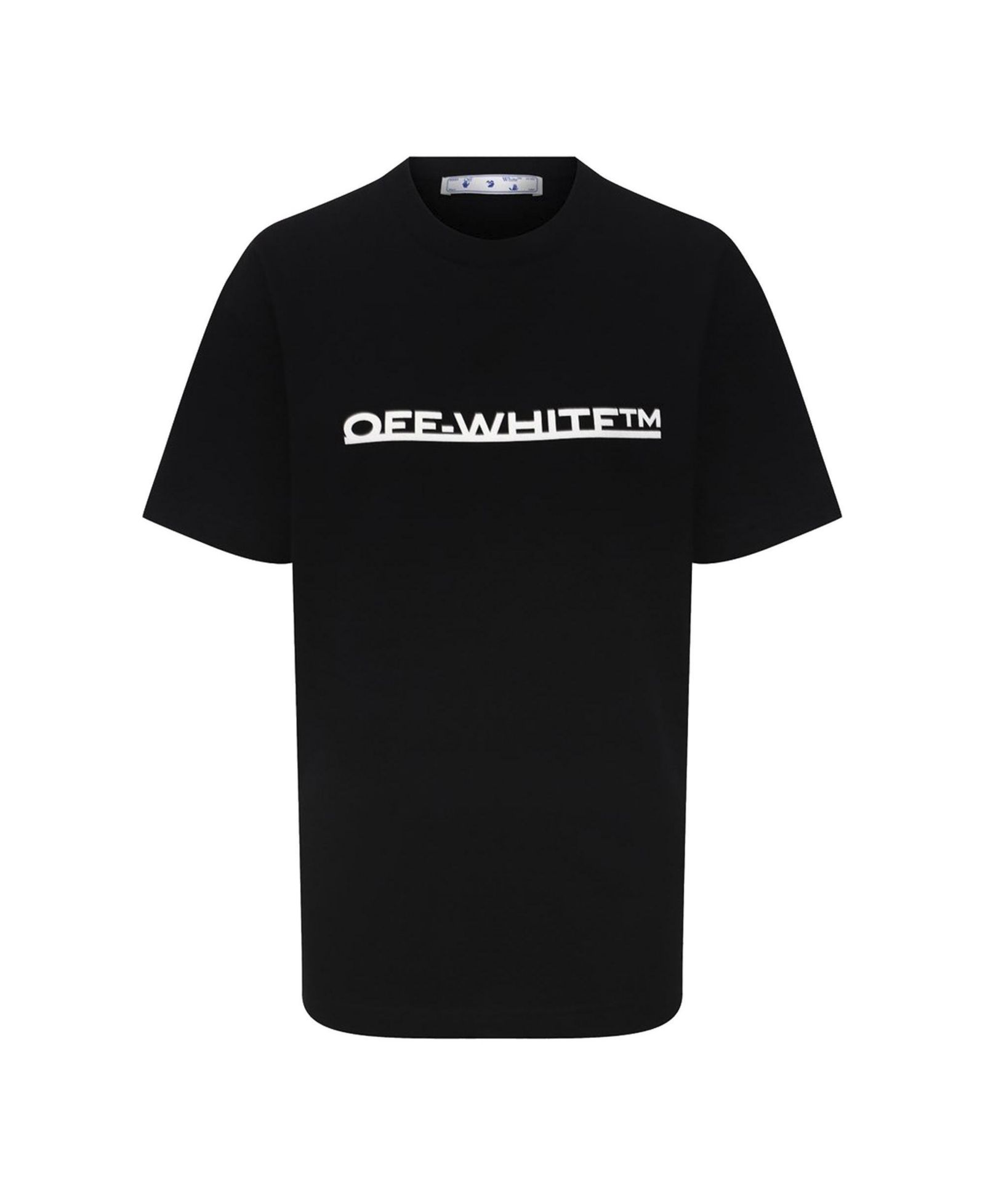 Pre-Owned Off-White Women's Underlined Logo Print Jersey Crew Neck T-Shirt