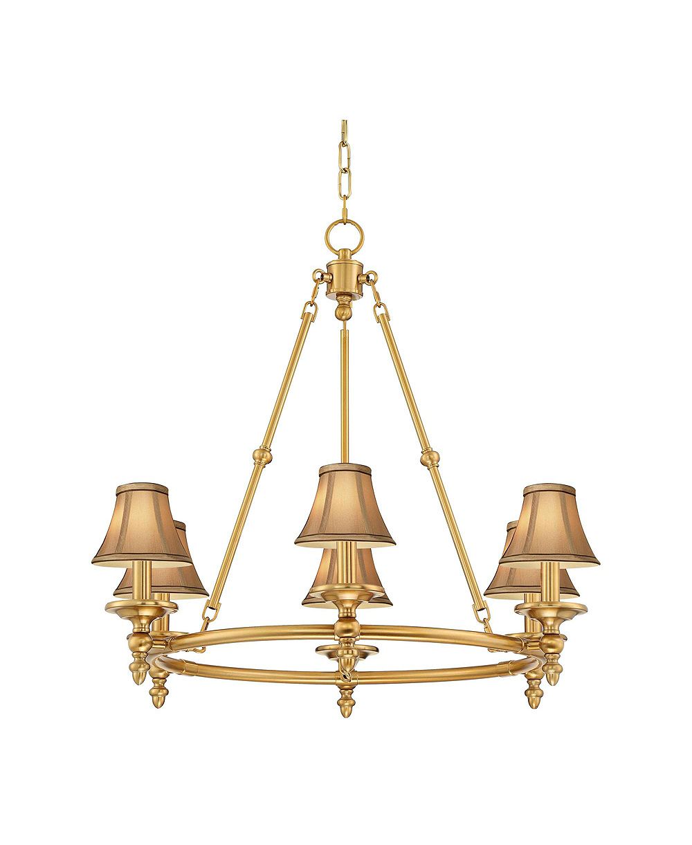Stiffel люстра Chandelier 28 Inch Wide 6-Light с абажурами