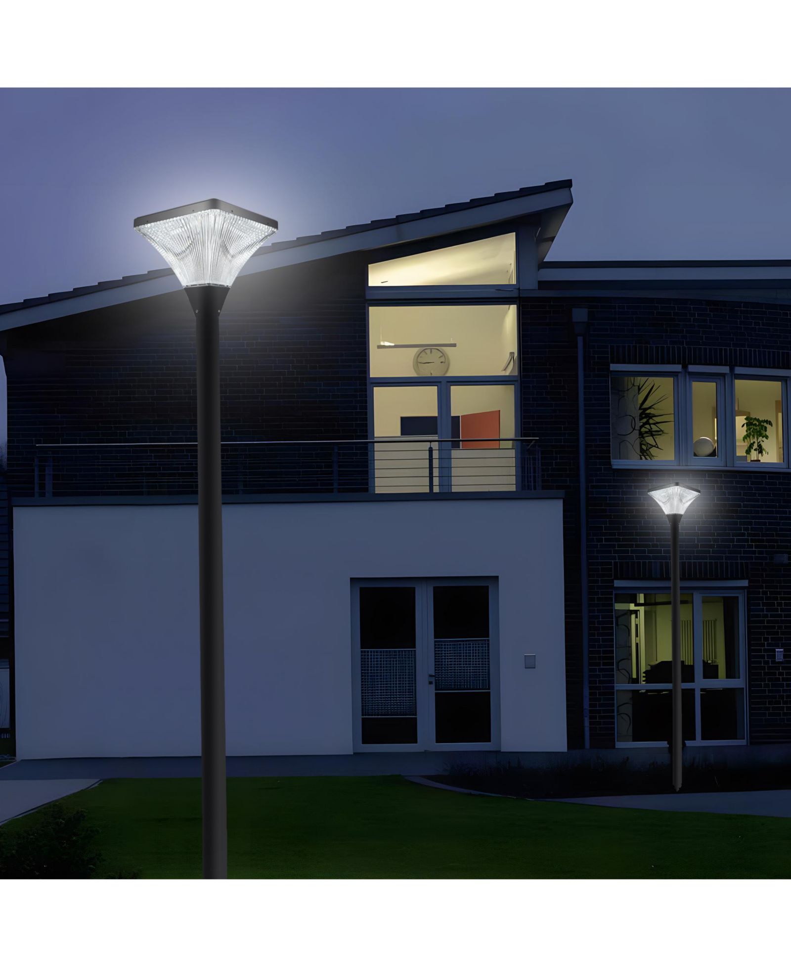 Clihome 15inch   Outdoor Post Light, LED with Remote Control, Dimmable, Timer Function