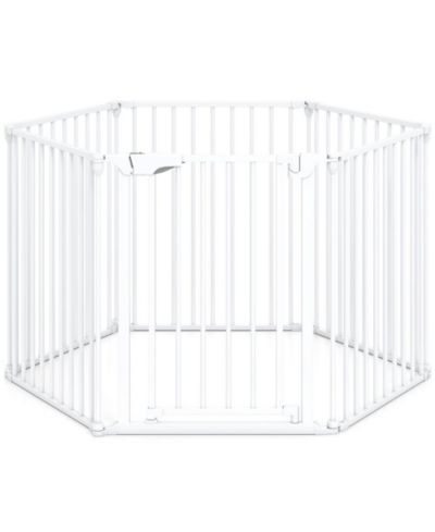 RUIE 6-Panel Extra Wide Adjustable Pet Safety Gate Fits 34.5-154 in Openings