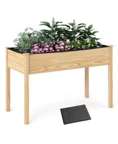 Slickblue Wooden Raised Garden Bed for Vegetables and Plants