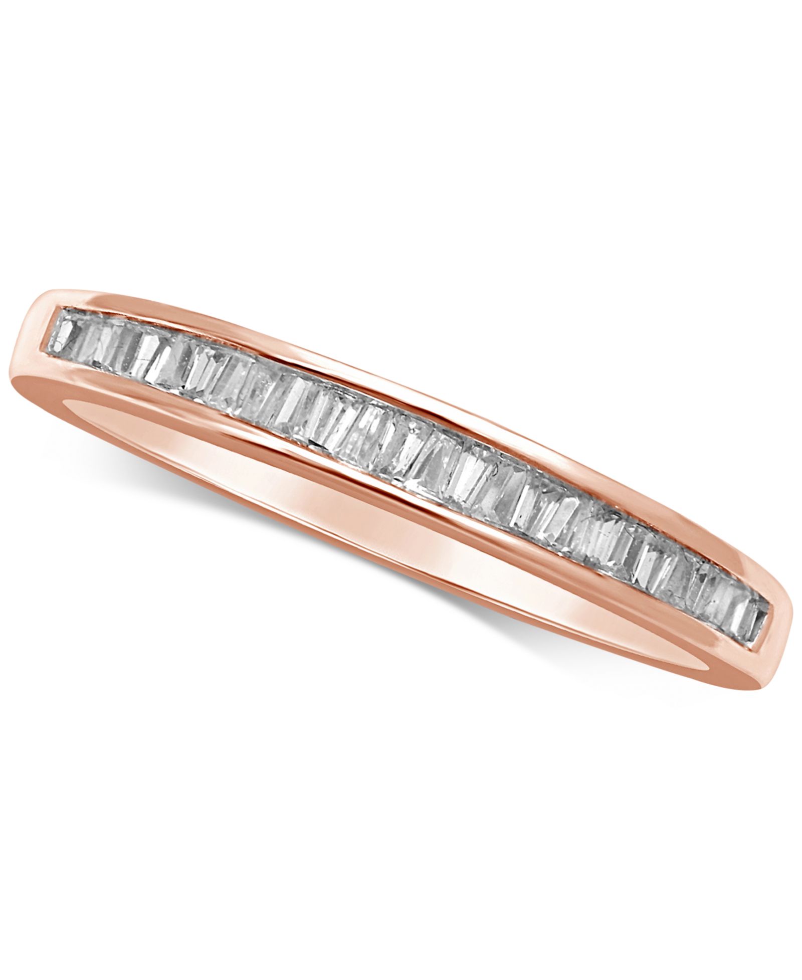 Diamond Baguette Band (1/7 ct. t.w.) in 14k Rose Gold