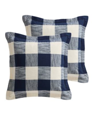 Levtex Home Highland Plaid Cotton 2-Piece Sham Set, European