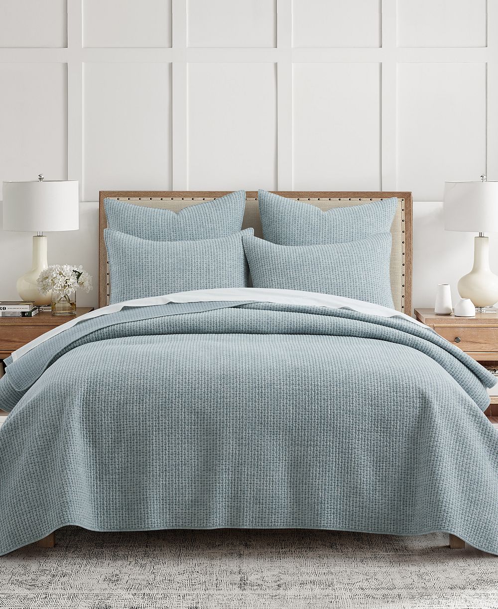 Levtex Home Pick-Stitch Artisan Textured 3-Piece Quilt Set, Full/Queen