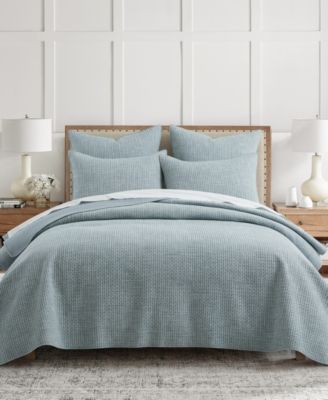 Levtex Home Pick-Stitch Artisan Textured 3-Piece Quilt Set, Full/Queen
