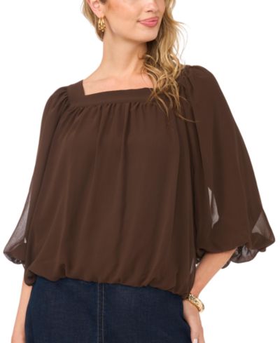 Женская блузка Vince Camuto Women's Square Neck Bubble Blouse