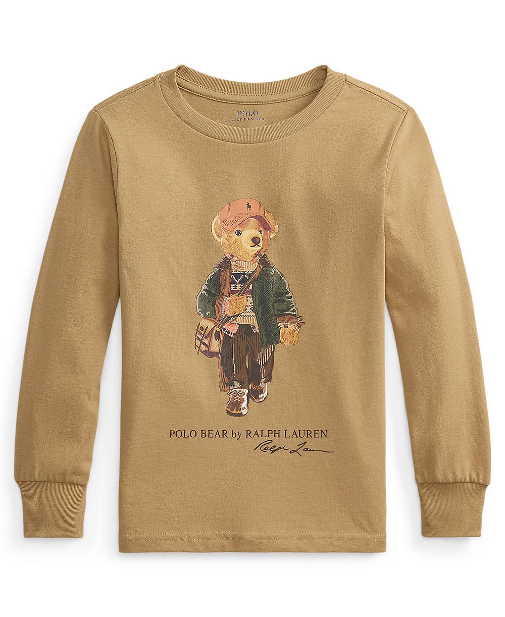 Polo Ralph Lauren Boys' 2T-7 Polo Bear Cotton Long-Sleeve T-Shirt