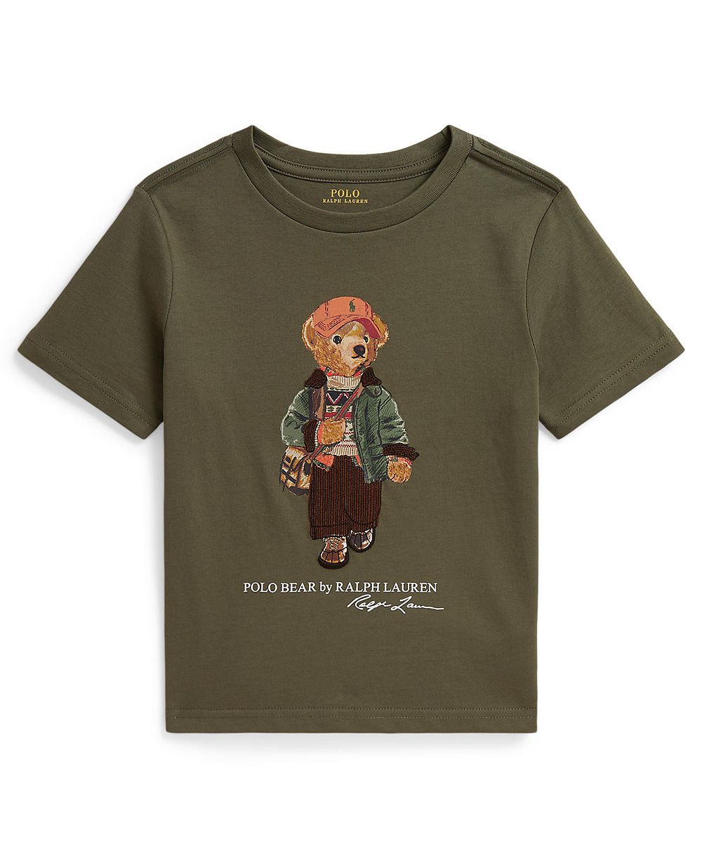 Детская футболка Polo Ralph Lauren 2T-7 Polo Bear из хлопкового трикотажа