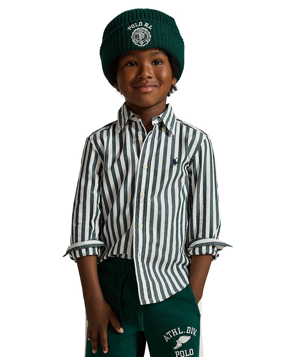 Polo Ralph Lauren Boys' 2T-7 Striped Cotton Poplin Shirt