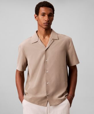 Calvin Klein Men's Vintage-Inspired Short-Sleeve Shirt
