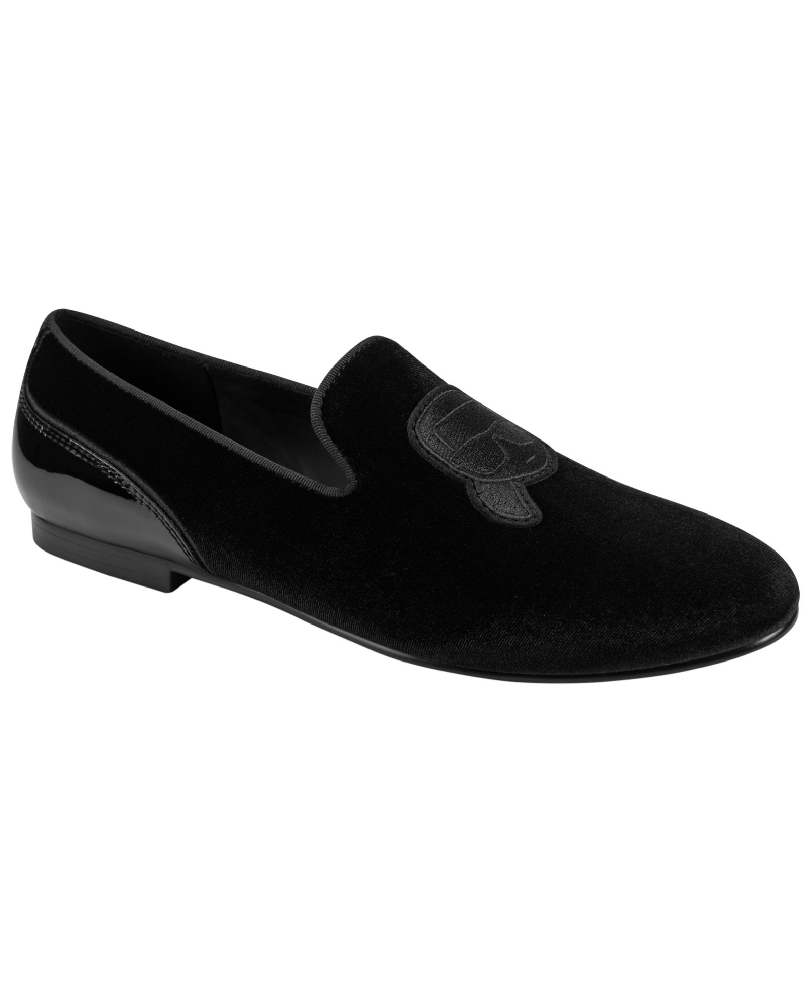 KARL LAGERFELD PARIS Men's Socha Velvet Evening Slip-On Shoes