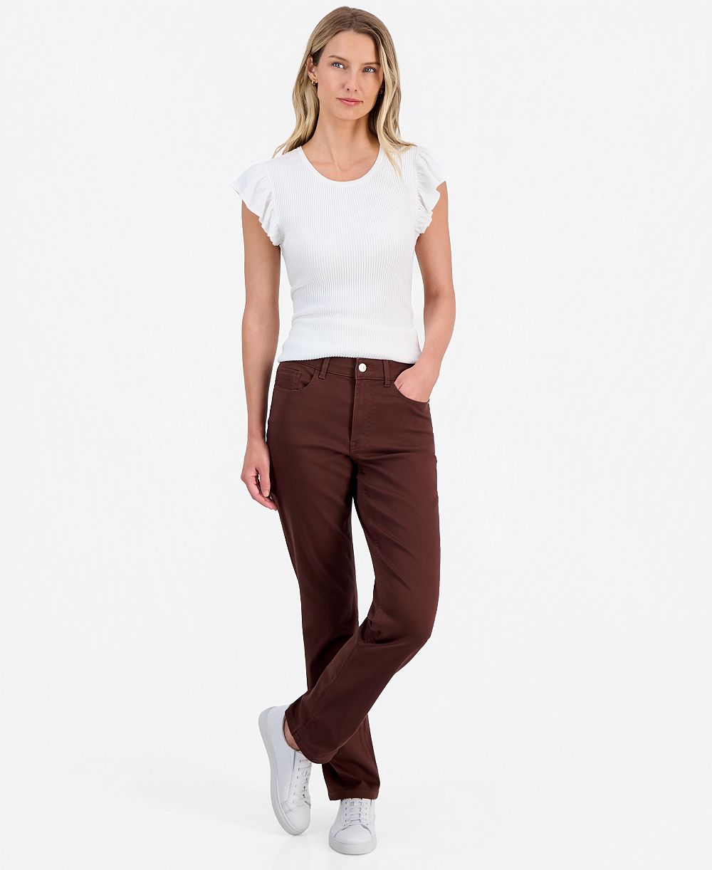 Nautica Женские брюки Bay Sateen Straight Mid-Rise